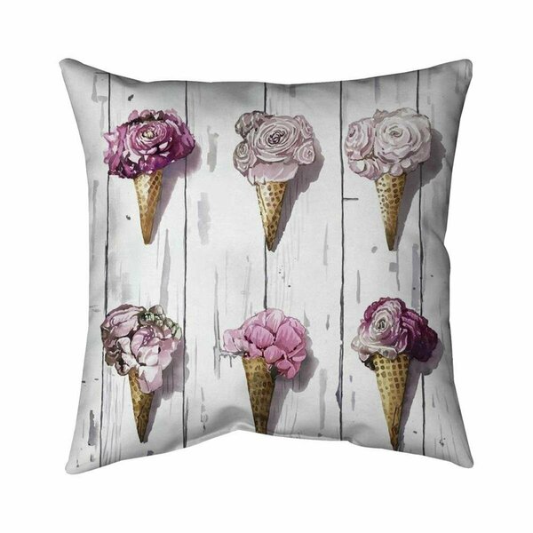 Begin Home Decor 26 x 26 in. Peony Cones-Double Sided Print Indoor Pillow 5541-2626-FL352